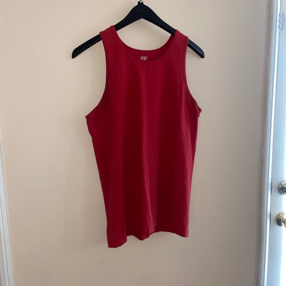 Men’s red y2k gym athlete attire tanktop workout stylish sleeveless active shirt - Picture 1 of 10